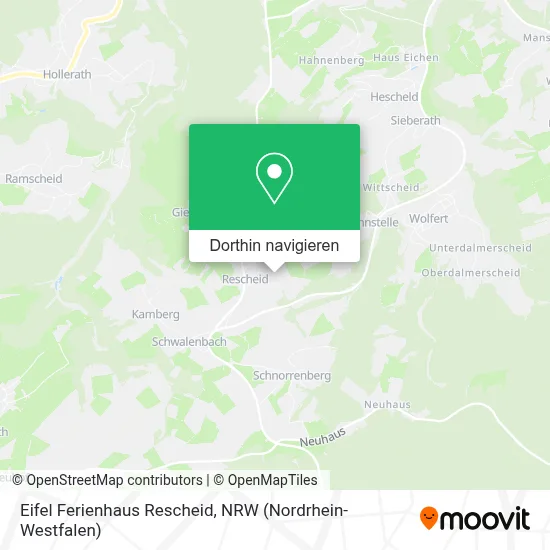 Eifel Ferienhaus Rescheid Karte