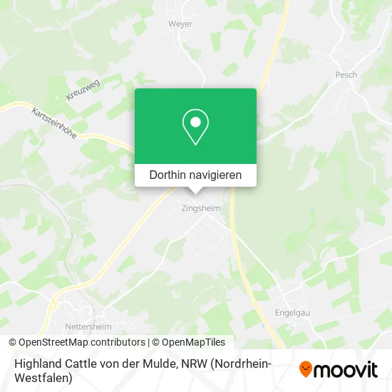 Highland Cattle von der Mulde Karte