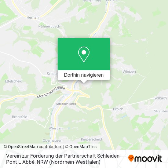 Verein zur Förderung der Partnerschaft Schleiden-Pont L Abbé Karte
