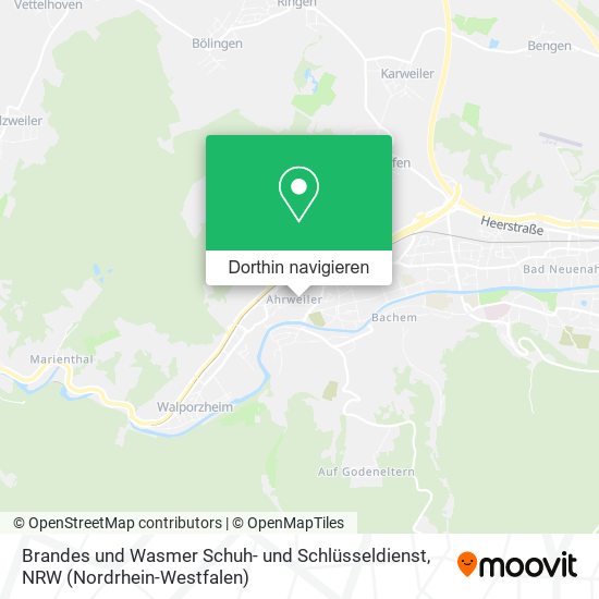 Brandes und Wasmer Schuh- und Schlüsseldienst Karte