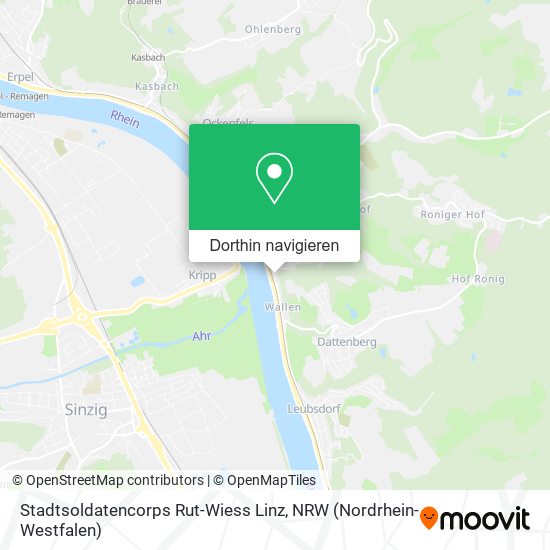 Stadtsoldatencorps Rut-Wiess Linz Karte