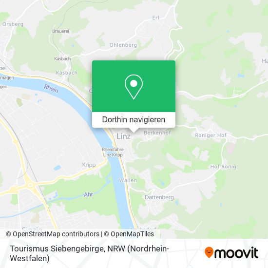 Tourismus Siebengebirge Karte