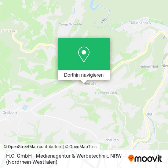 H.O. GmbH - Medienagentur & Werbetechnik Karte