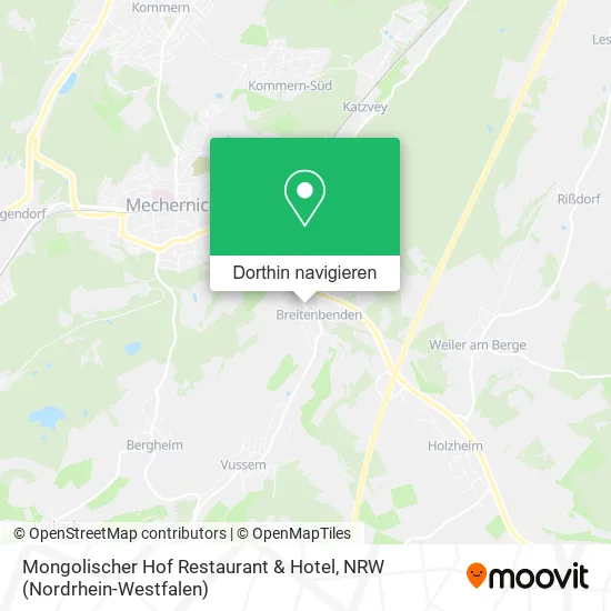 Mongolischer Hof Restaurant & Hotel Karte