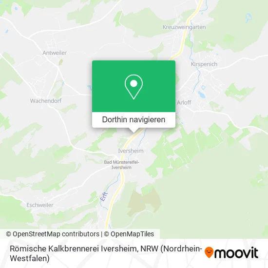 Römische Kalkbrennerei Iversheim Karte