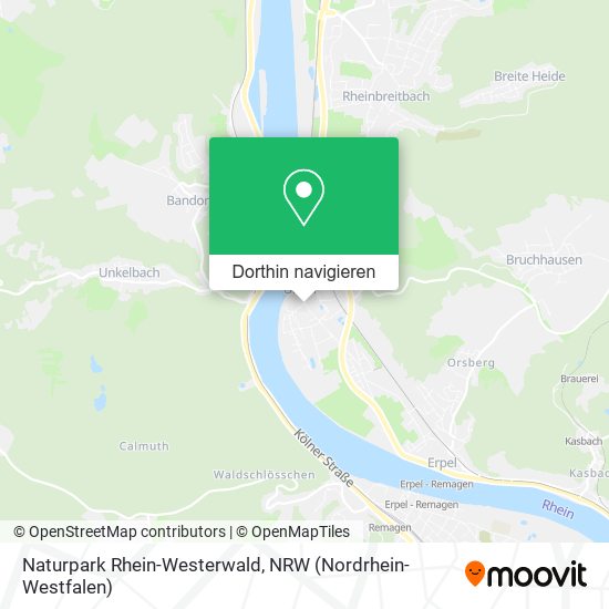 Naturpark Rhein-Westerwald Karte