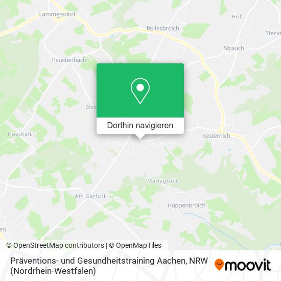 Präventions- und Gesundheitstraining Aachen Karte