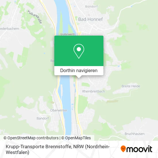 Krupp-Transporte Brennstoffe Karte