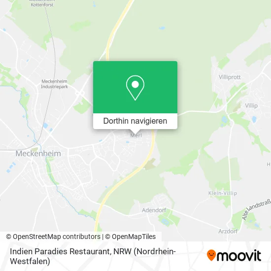 Indien Paradies Restaurant Karte