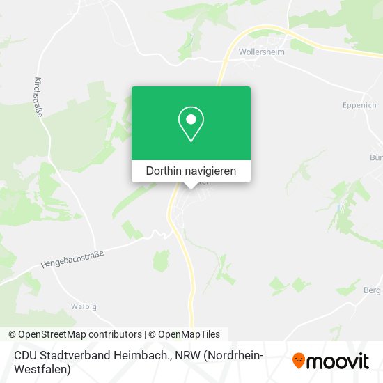 CDU Stadtverband Heimbach. Karte