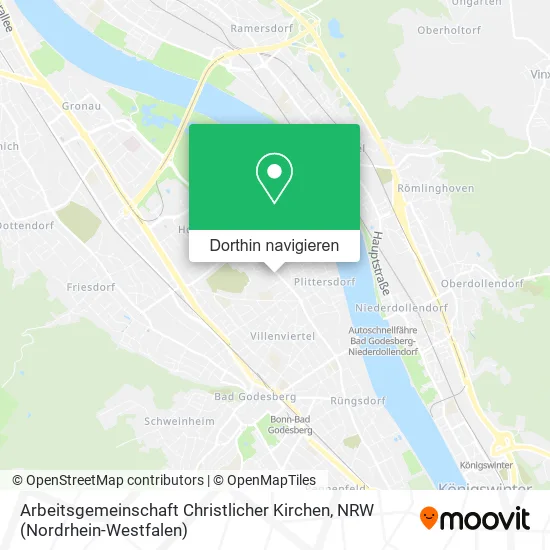 Arbeitsgemeinschaft Christlicher Kirchen Karte