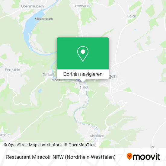 Restaurant Miracoli Karte