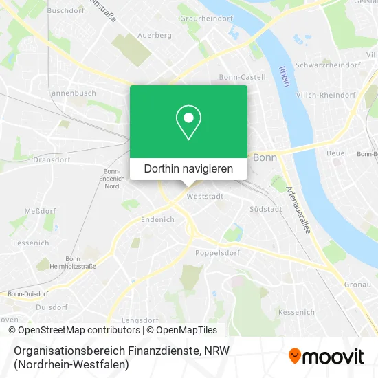 Organisationsbereich Finanzdienste Karte