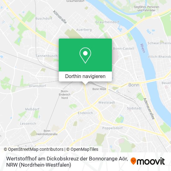 Wertstoffhof am Dickobskreuz der Bonnorange Aör Karte