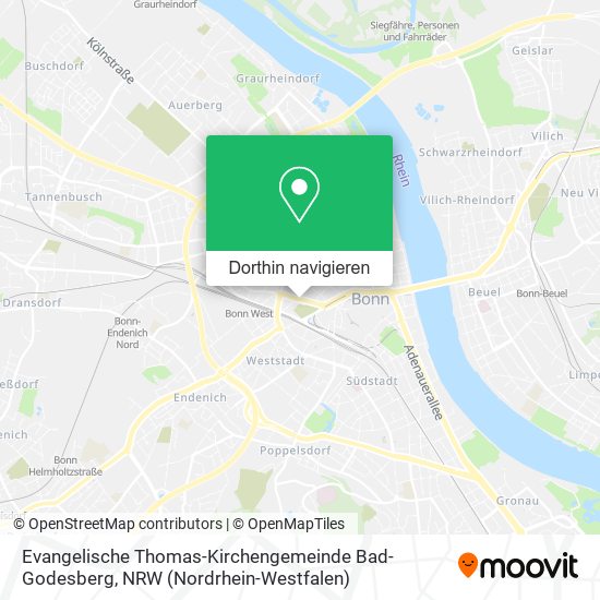 Evangelische Thomas-Kirchengemeinde Bad-Godesberg Karte