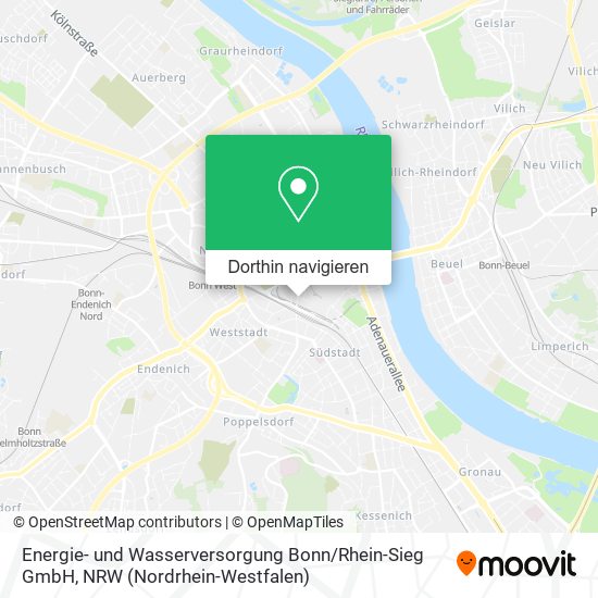 Energie- und Wasserversorgung Bonn / Rhein-Sieg GmbH Karte