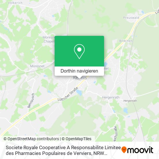Societe Royale Cooperative A Responsabilite Limitee des Pharmacies Populaires de Verviers Karte