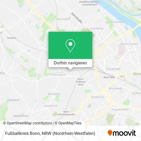 Fußballkreis Bonn Karte