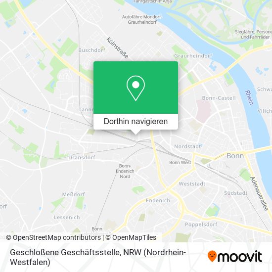 Geschloßene Geschäftsstelle Karte
