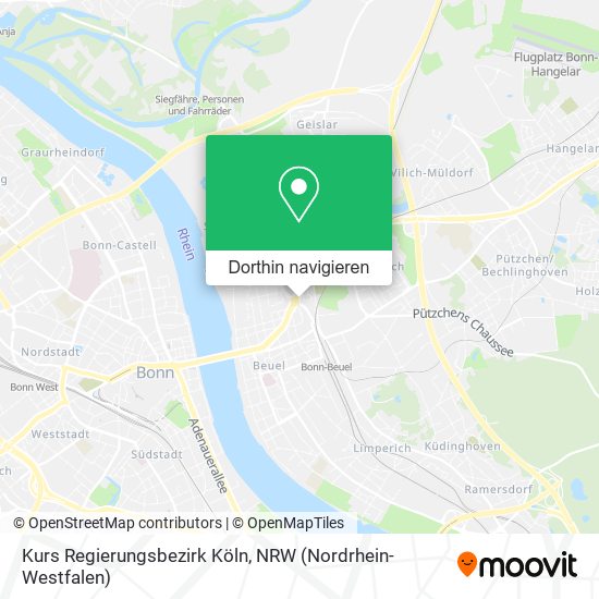 Kurs Regierungsbezirk Köln Karte
