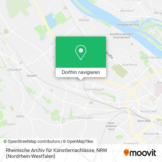 Rheinische Archiv für Künstlernachlässe Karte