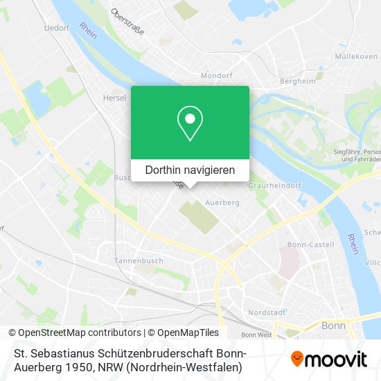 St. Sebastianus Schützenbruderschaft Bonn-Auerberg 1950 Karte