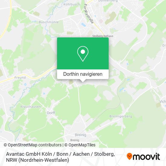 Avantac GmbH Köln / Bonn / Aachen / Stolberg Karte