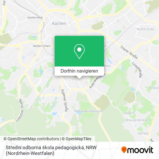 Střední odborná škola pedagogická Karte
