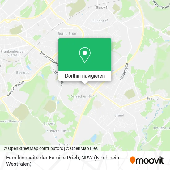 Familuenseite der Familie Prieb Karte