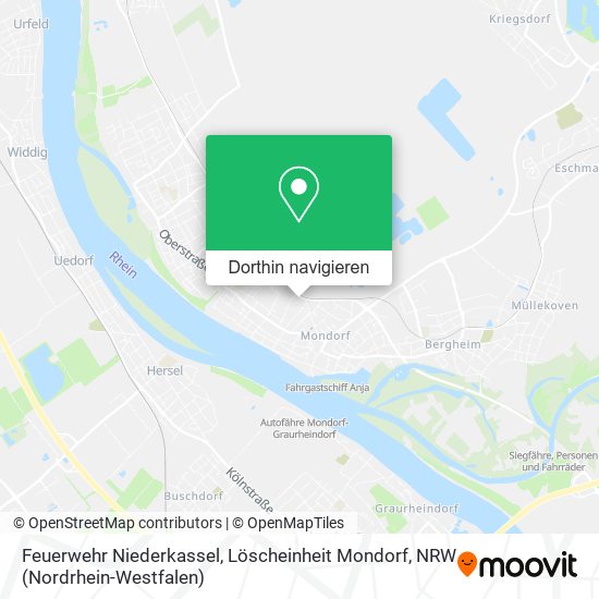 Feuerwehr Niederkassel, Löscheinheit Mondorf Karte