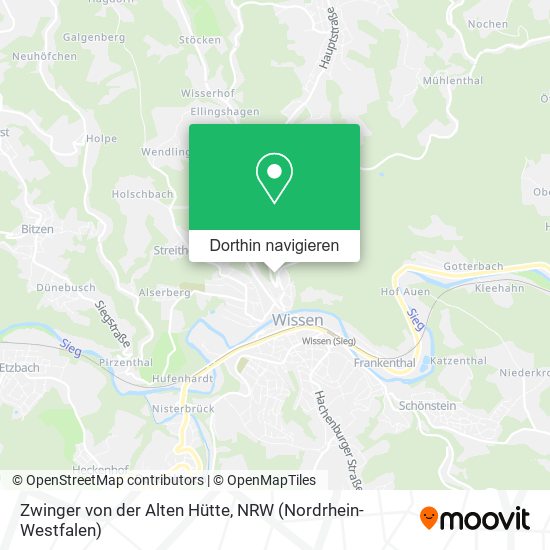 Zwinger von der Alten Hütte Karte