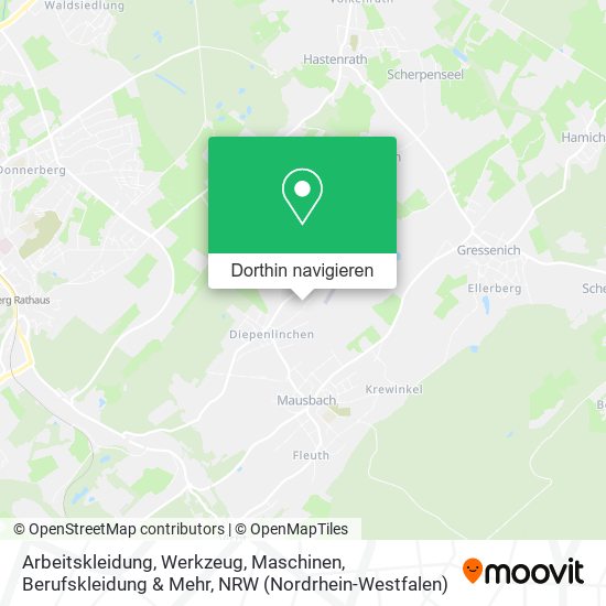 Arbeitskleidung, Werkzeug, Maschinen, Berufskleidung & Mehr Karte