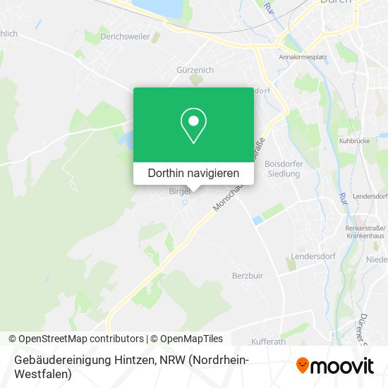 Gebäudereinigung Hintzen Karte