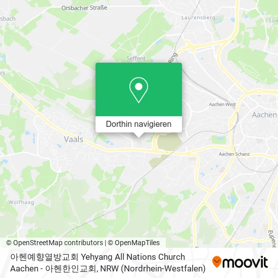 아헨예향열방교회 Yehyang All Nations Church Aachen - 아헨한인교회 Karte