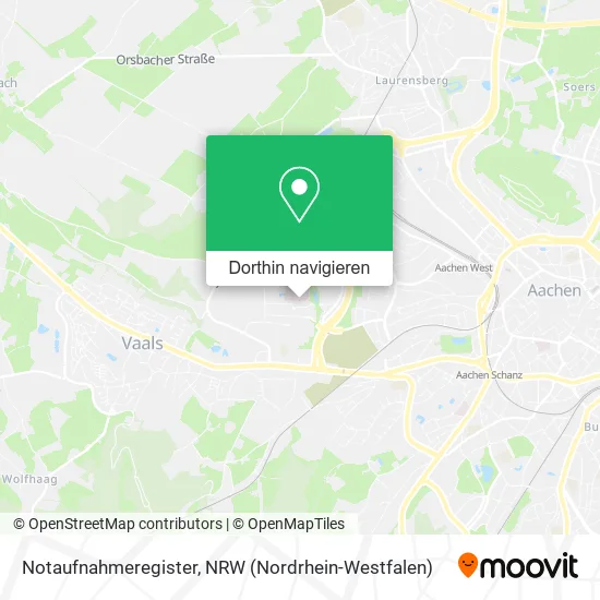 Notaufnahmeregister Karte