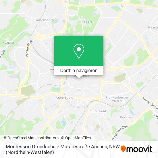 Montessori Grundschule Matarestraße Aachen Karte