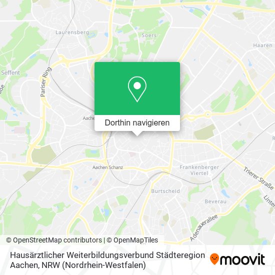 Hausärztlicher Weiterbildungsverbund Städteregion Aachen Karte