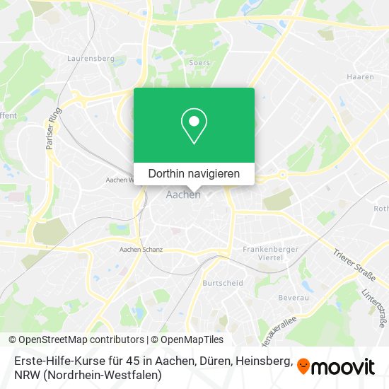 Erste-Hilfe-Kurse für 45 in Aachen, Düren, Heinsberg Karte