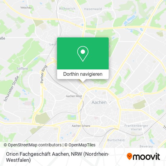 Orion Fachgeschäft Aachen Karte