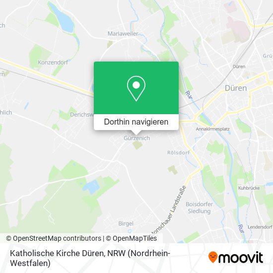 Katholische Kirche Düren Karte