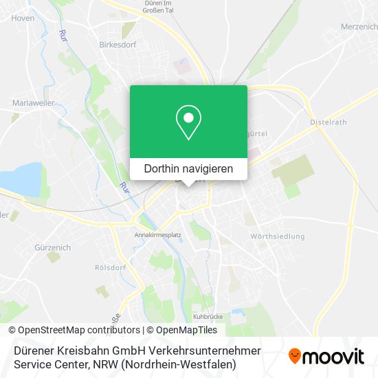 Dürener Kreisbahn GmbH Verkehrsunternehmer Service Center Karte