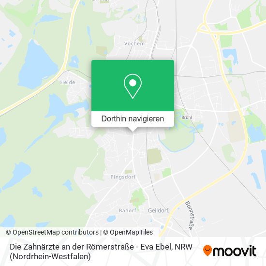 Die Zahnärzte an der Römerstraße - Eva Ebel Karte