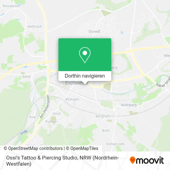 Ossi's Tattoo & Piercing Studio Karte