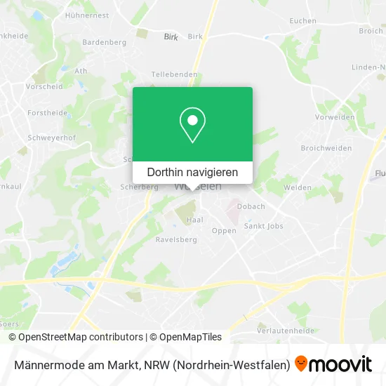 Männermode am Markt Karte