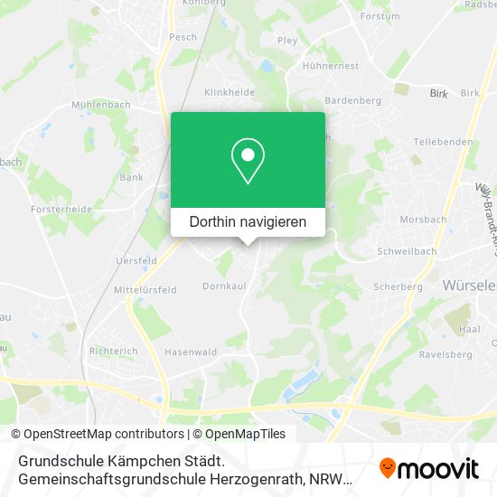 Grundschule Kämpchen Städt. Gemeinschaftsgrundschule Herzogenrath Karte