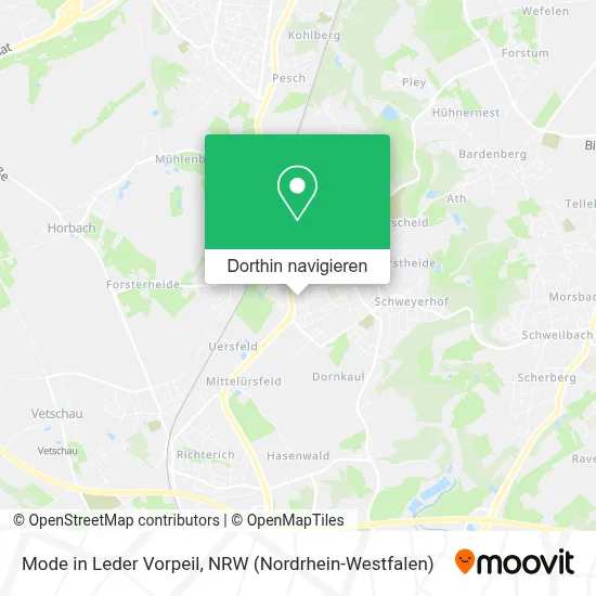 Mode in Leder Vorpeil Karte