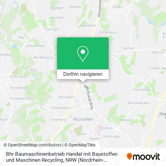 Bhr Baumaschinenbetrieb Handel mit Baustoffen und Maschinen Recycling Karte