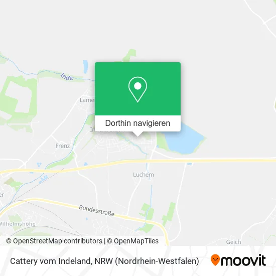 Cattery vom Indeland Karte