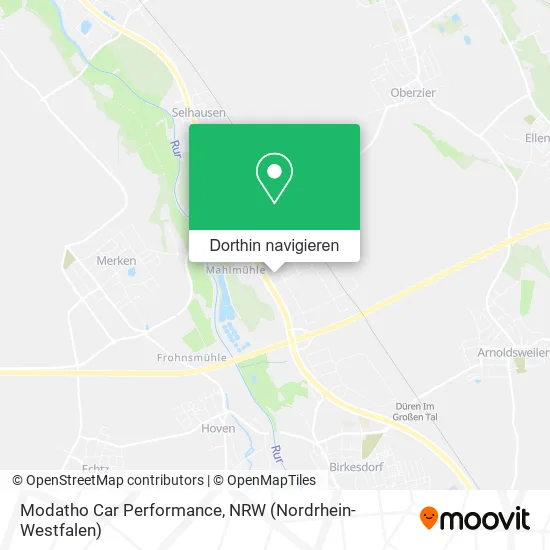 Modatho Car Performance Karte