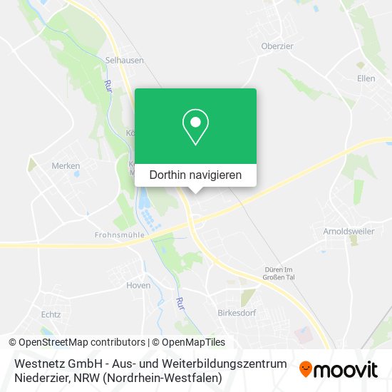 Westnetz GmbH - Aus- und Weiterbildungszentrum Niederzier Karte